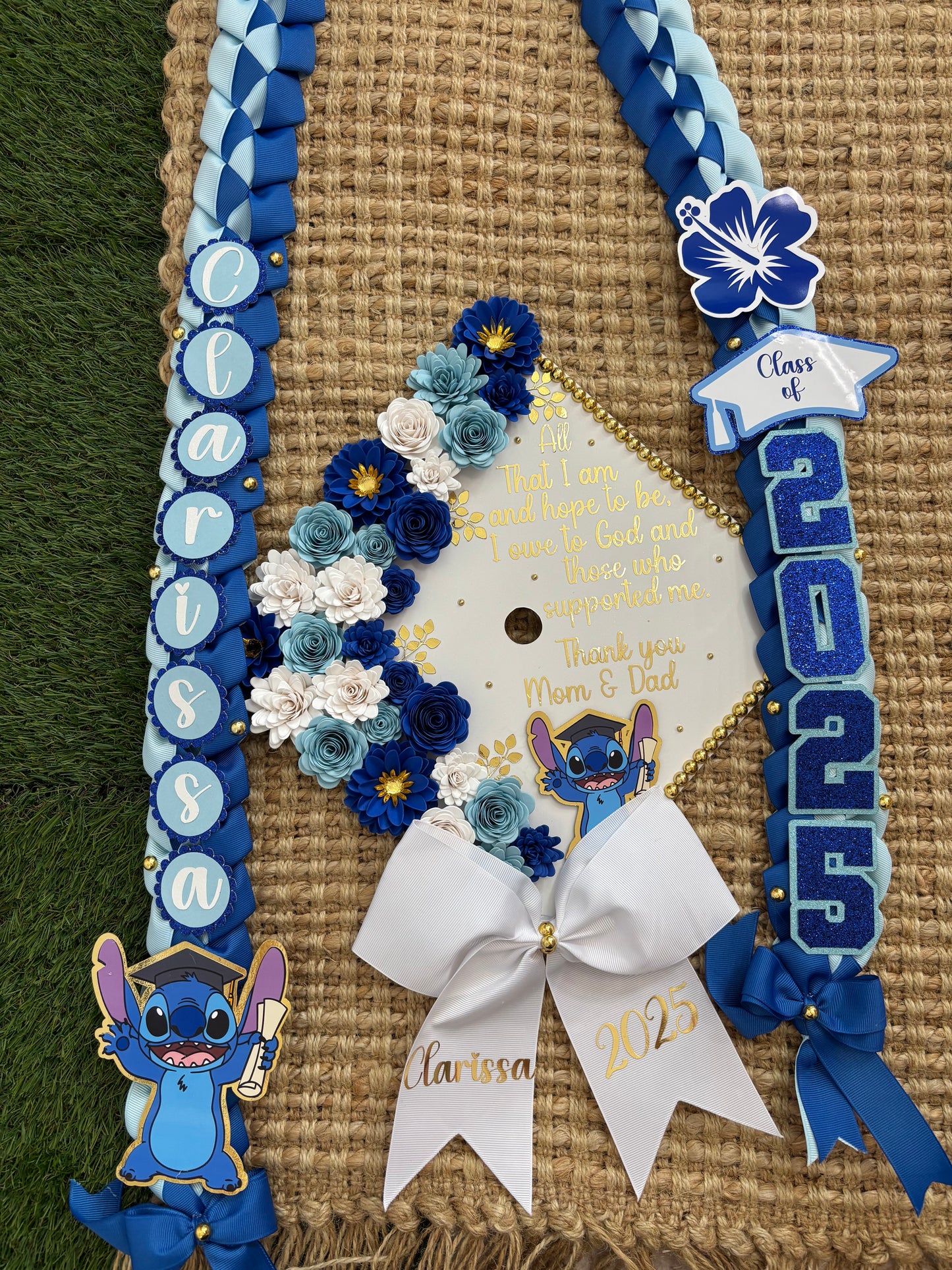 Grad cap topper & Grad Lei Bundle