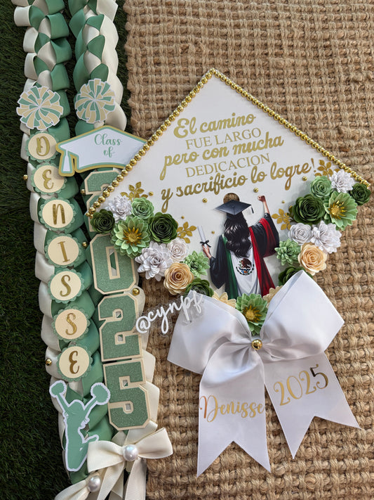 Grad cap topper & Grad Lei Bundle