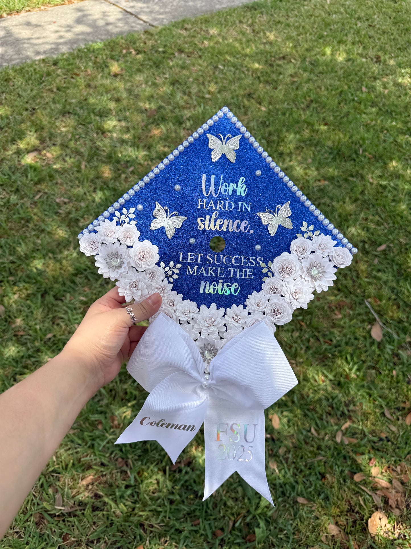 Grad Cap Topper Bottom Flowers