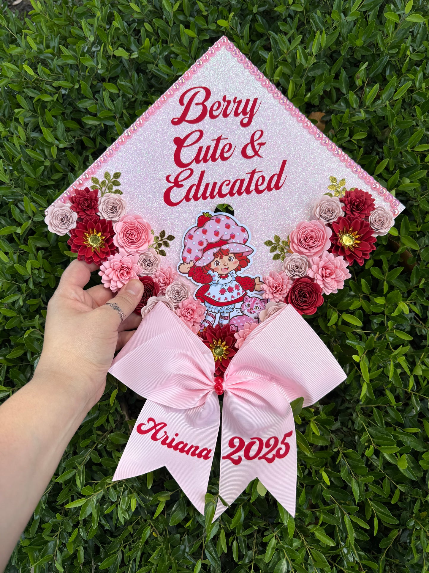 Strawberry grad cap