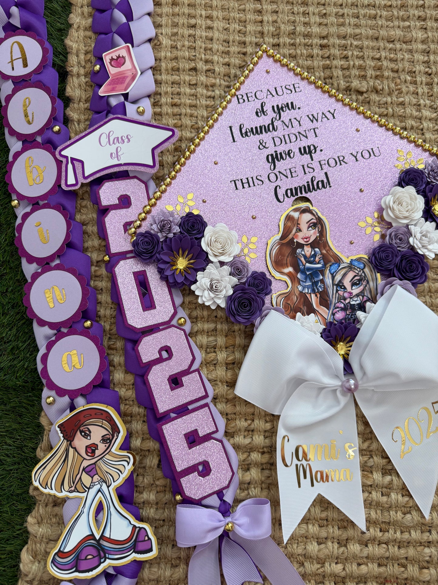 Grad cap topper & Grad Lei Bundle