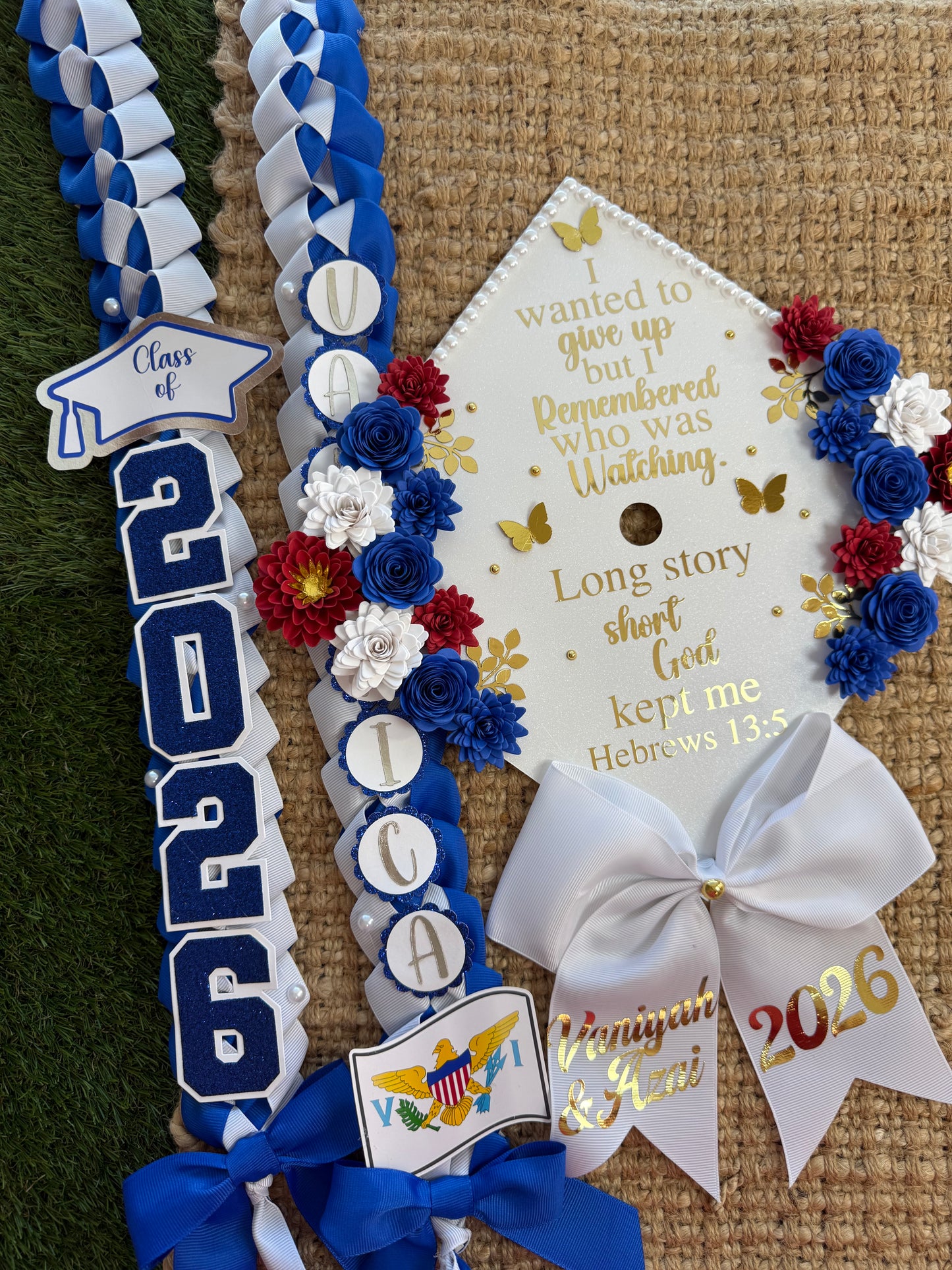 Grad cap topper & Grad Lei Bundle