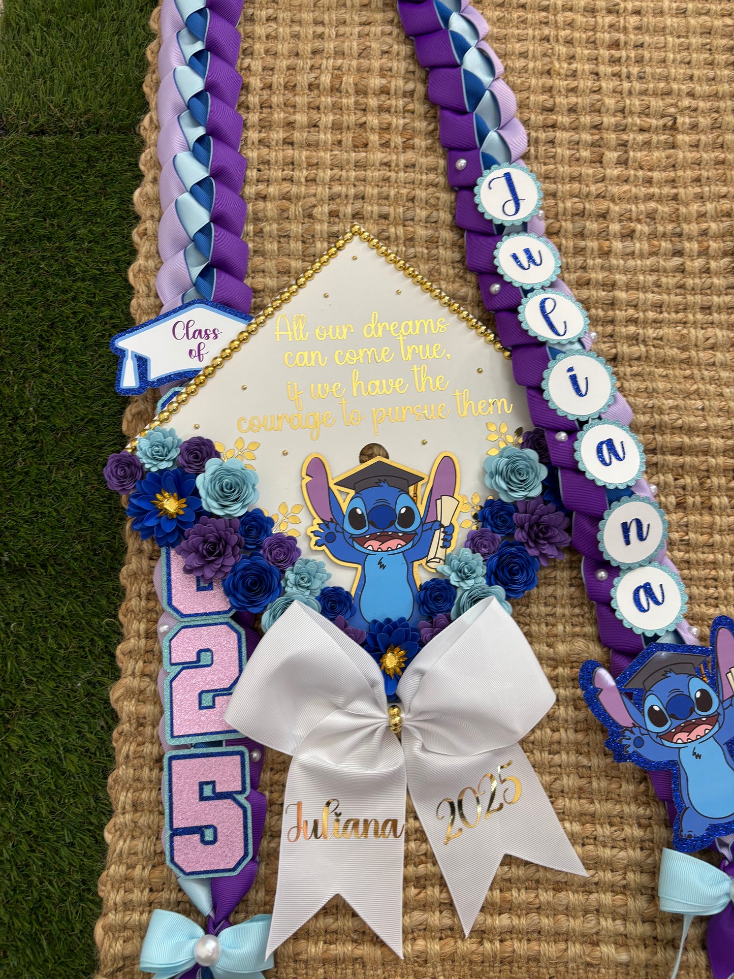 Grad cap topper & Grad Lei Bundle