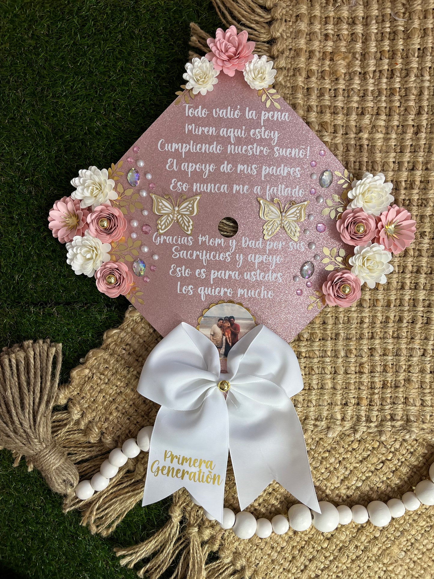 Grad Cap Topper Bling & Quote