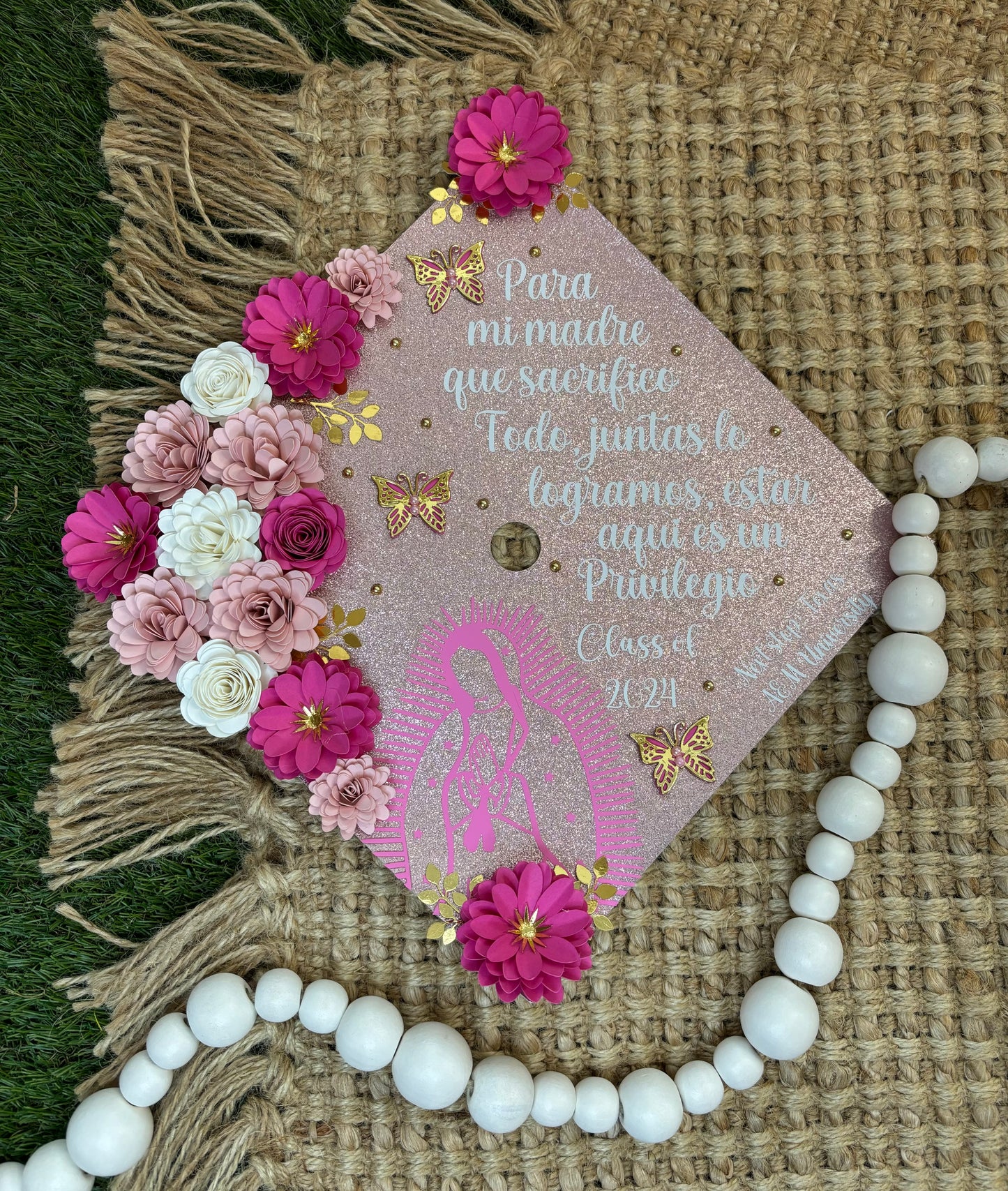 Grad Cap Topper Virgin mary