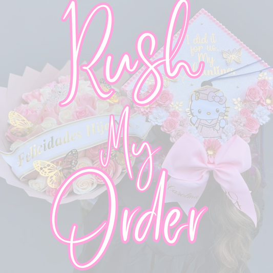 Rush my grad cap topper