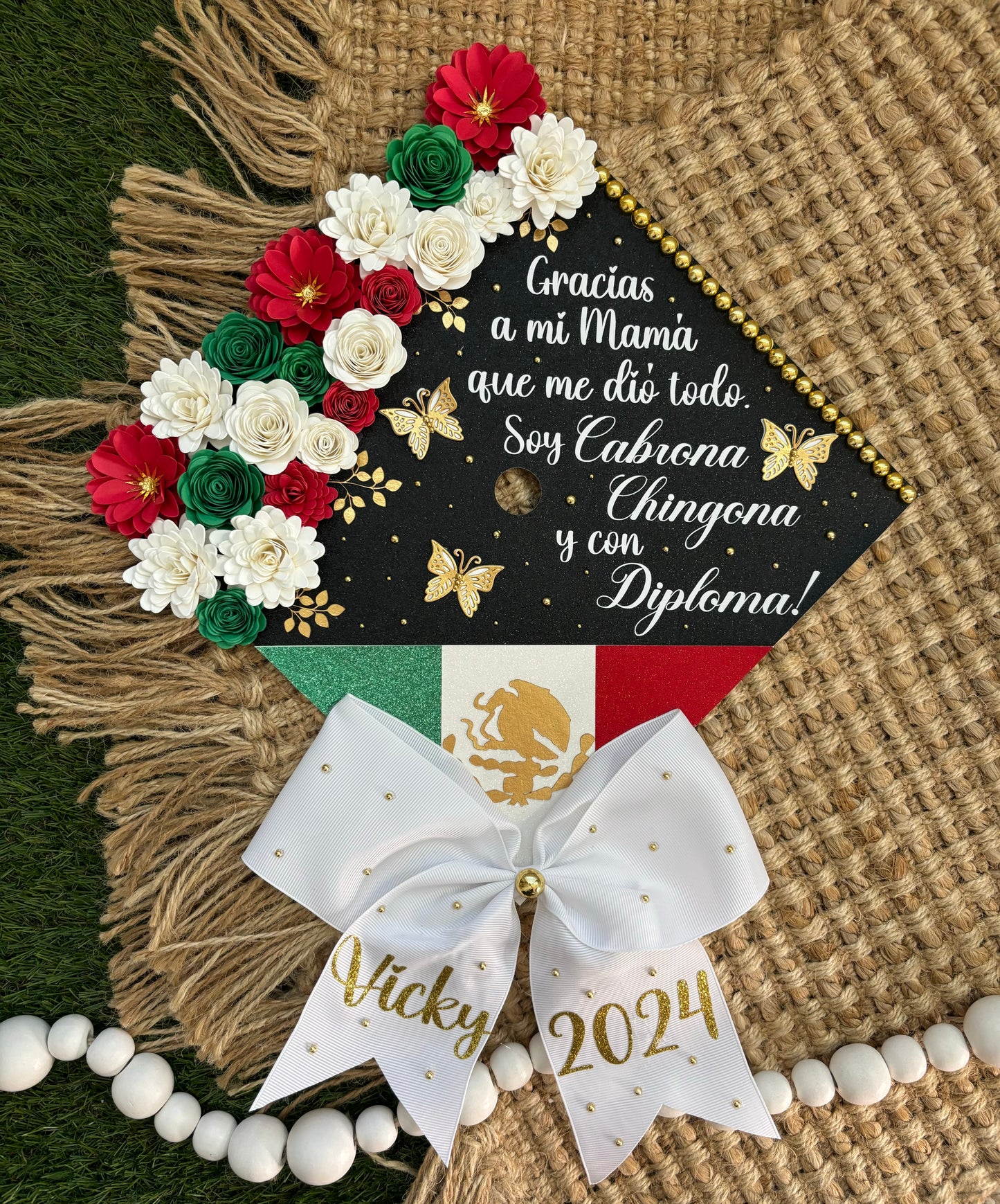 Grad Cap Topper 1 Country Flag