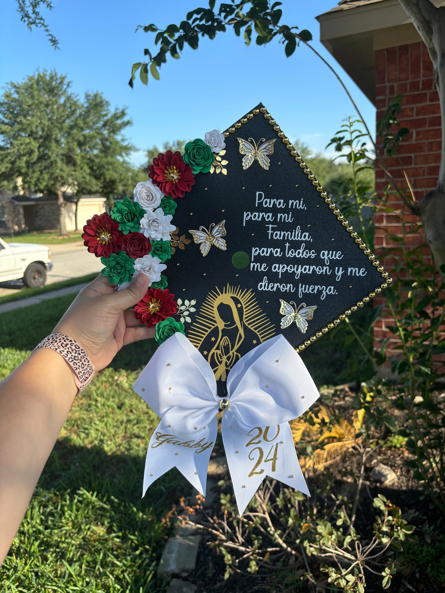 Grad Cap Topper Virgin mary