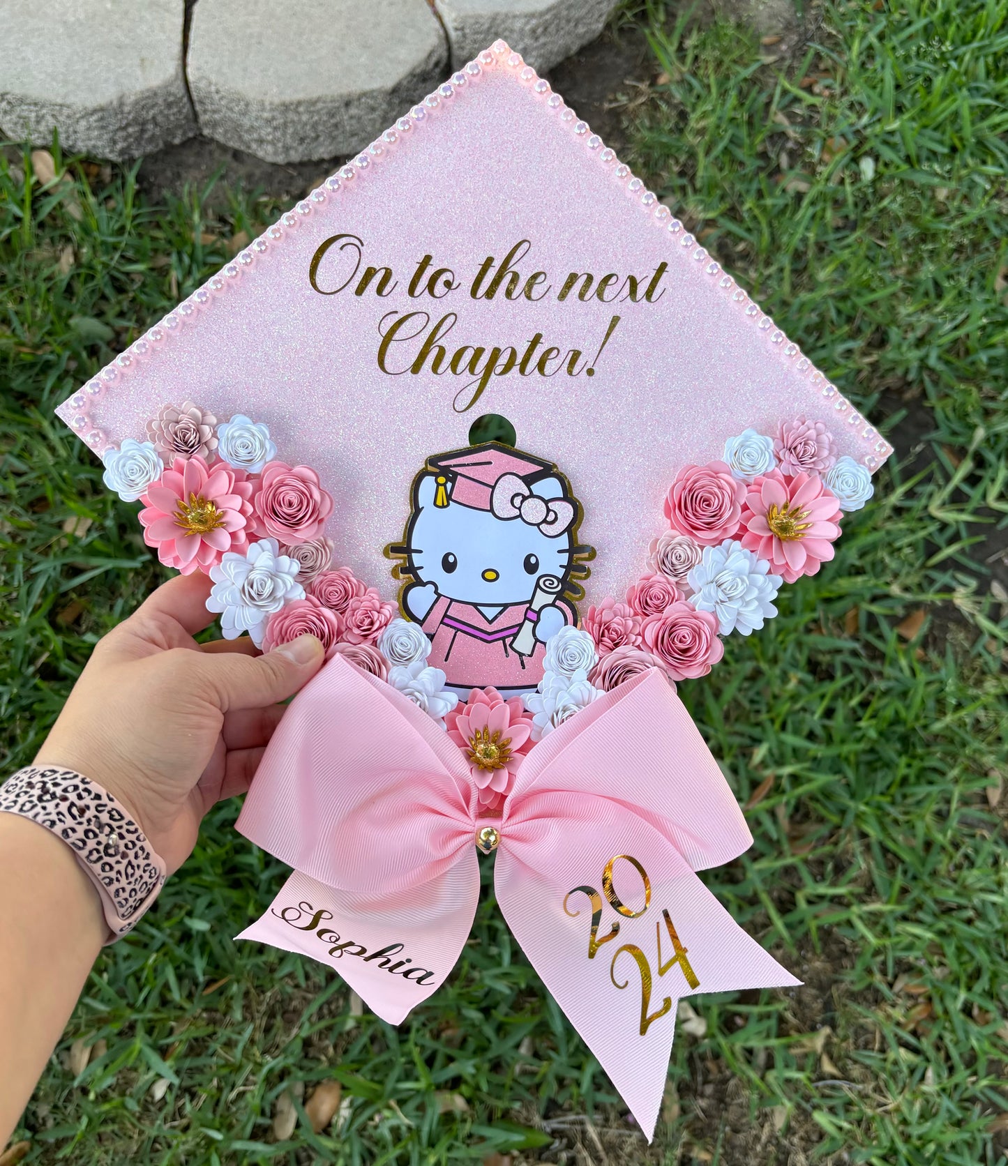 Kitty Grad Cap Topper