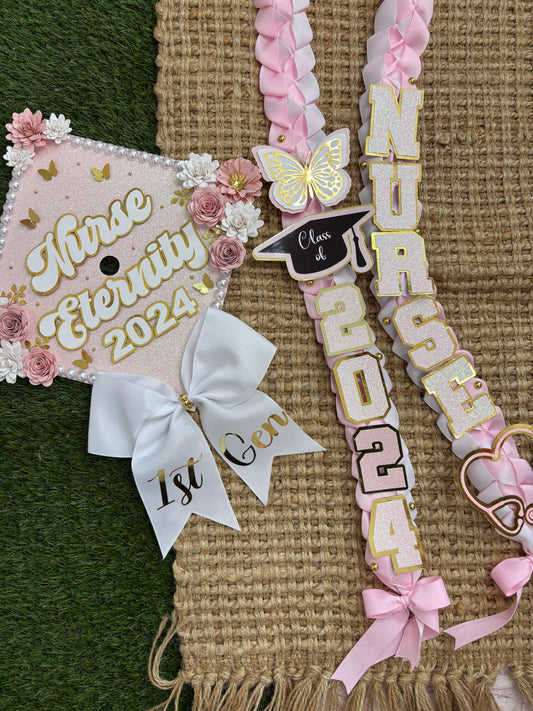 Grad cap topper & Grad Lei Bundle