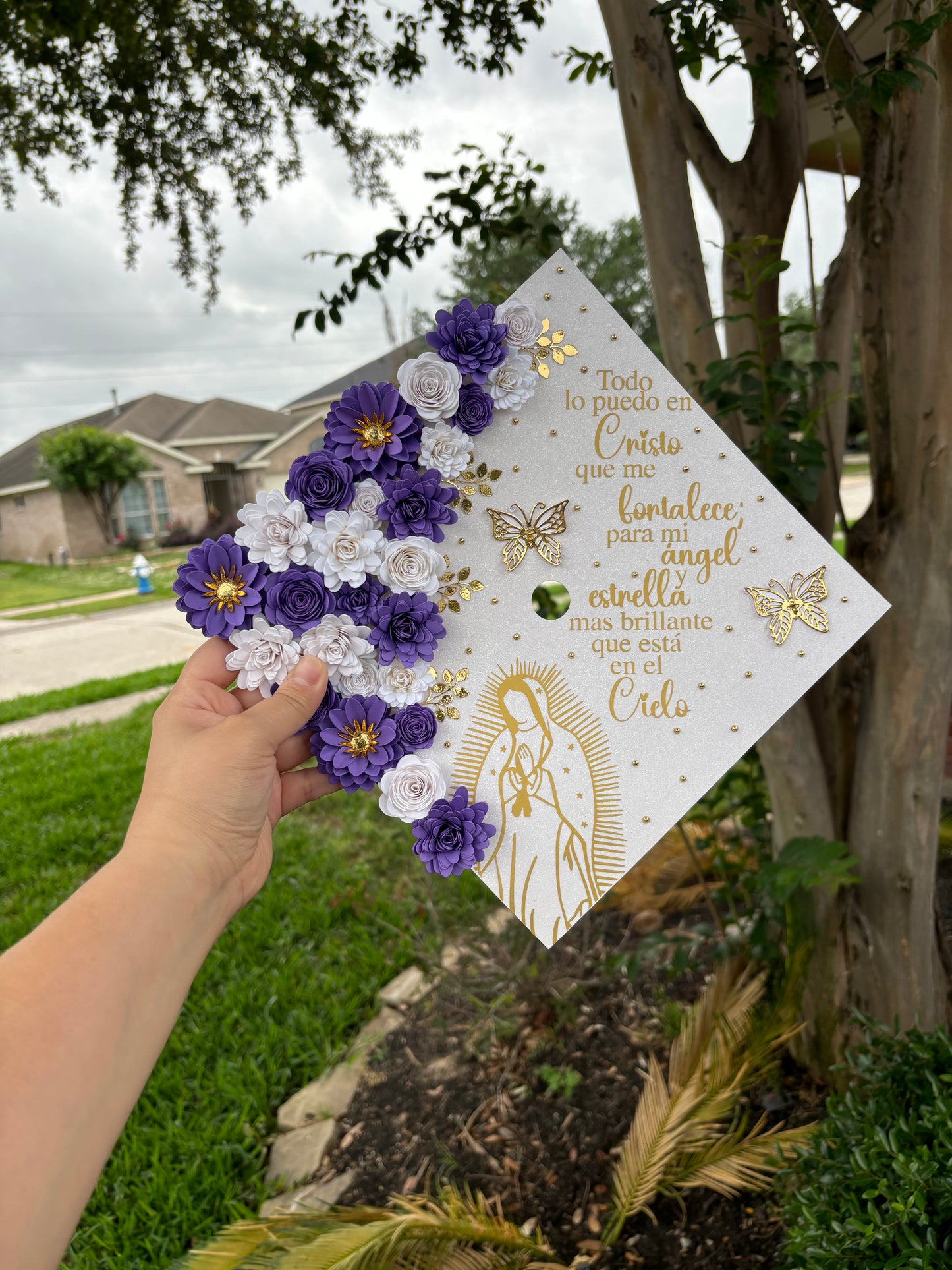 Grad Cap Topper Virgin mary