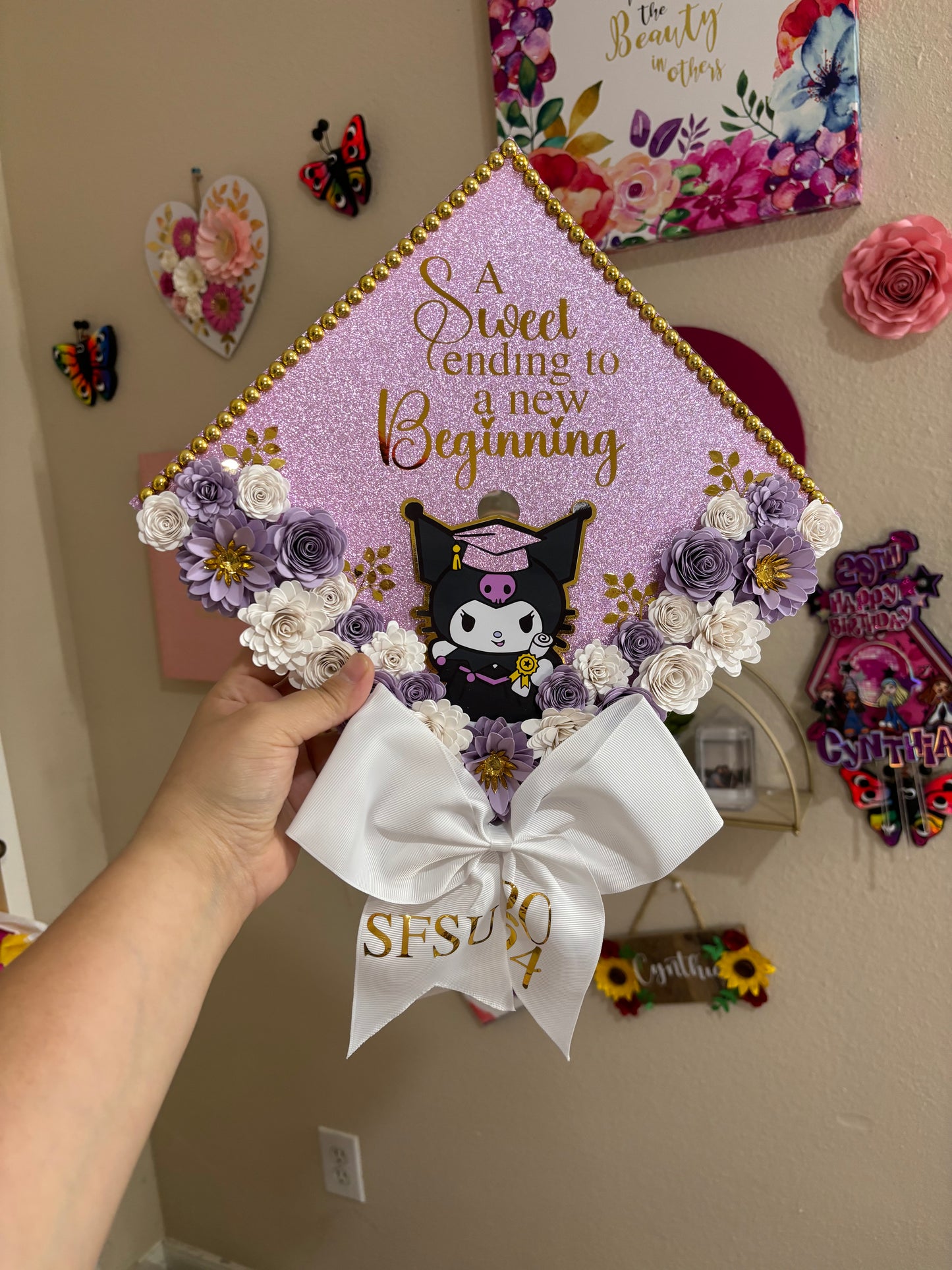 Kitty Grad Cap Topper