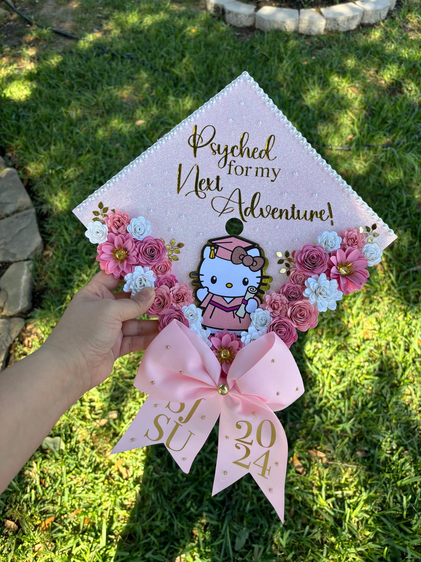 Kitty Grad Cap Topper