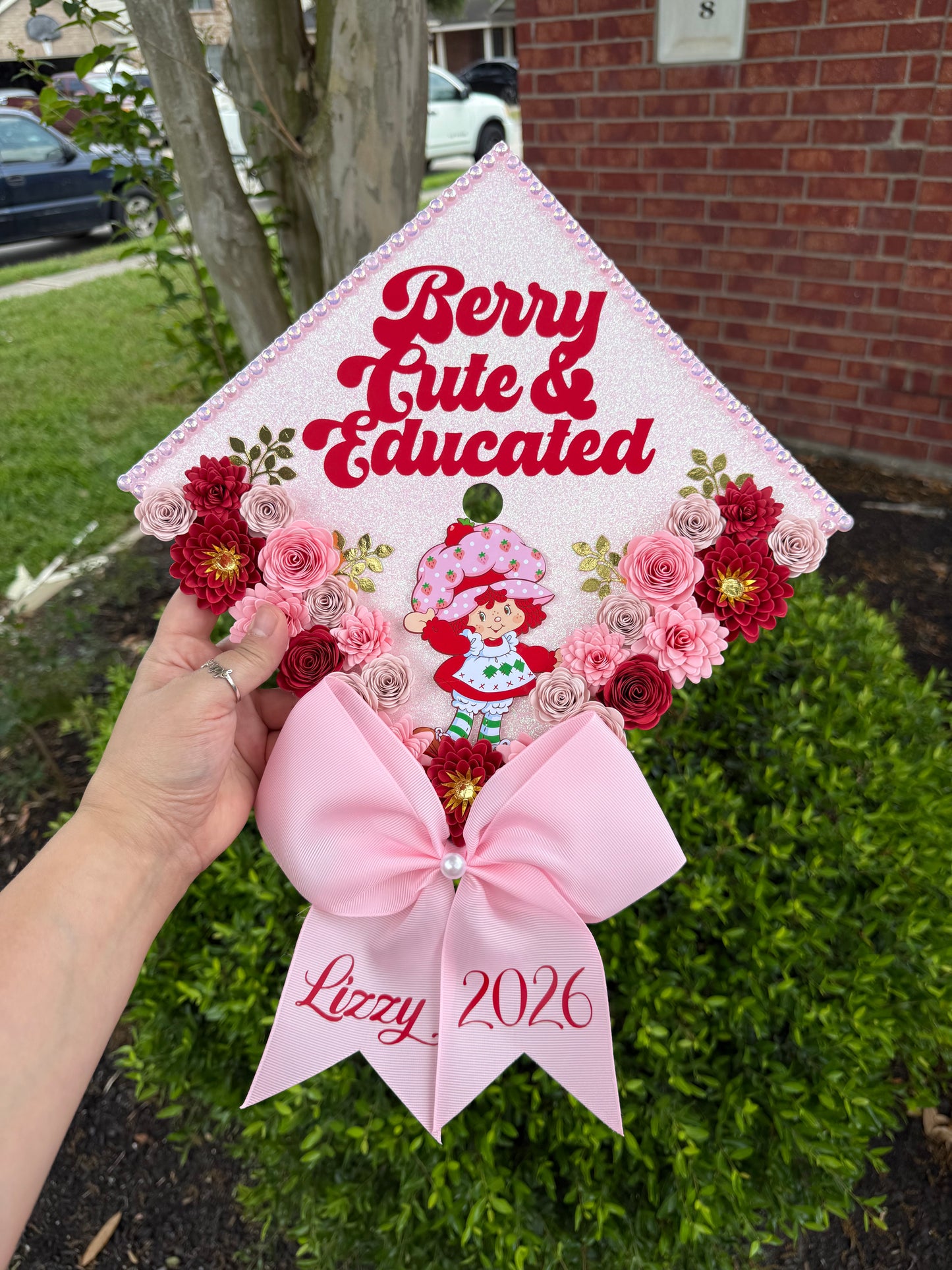 Strawberry grad cap