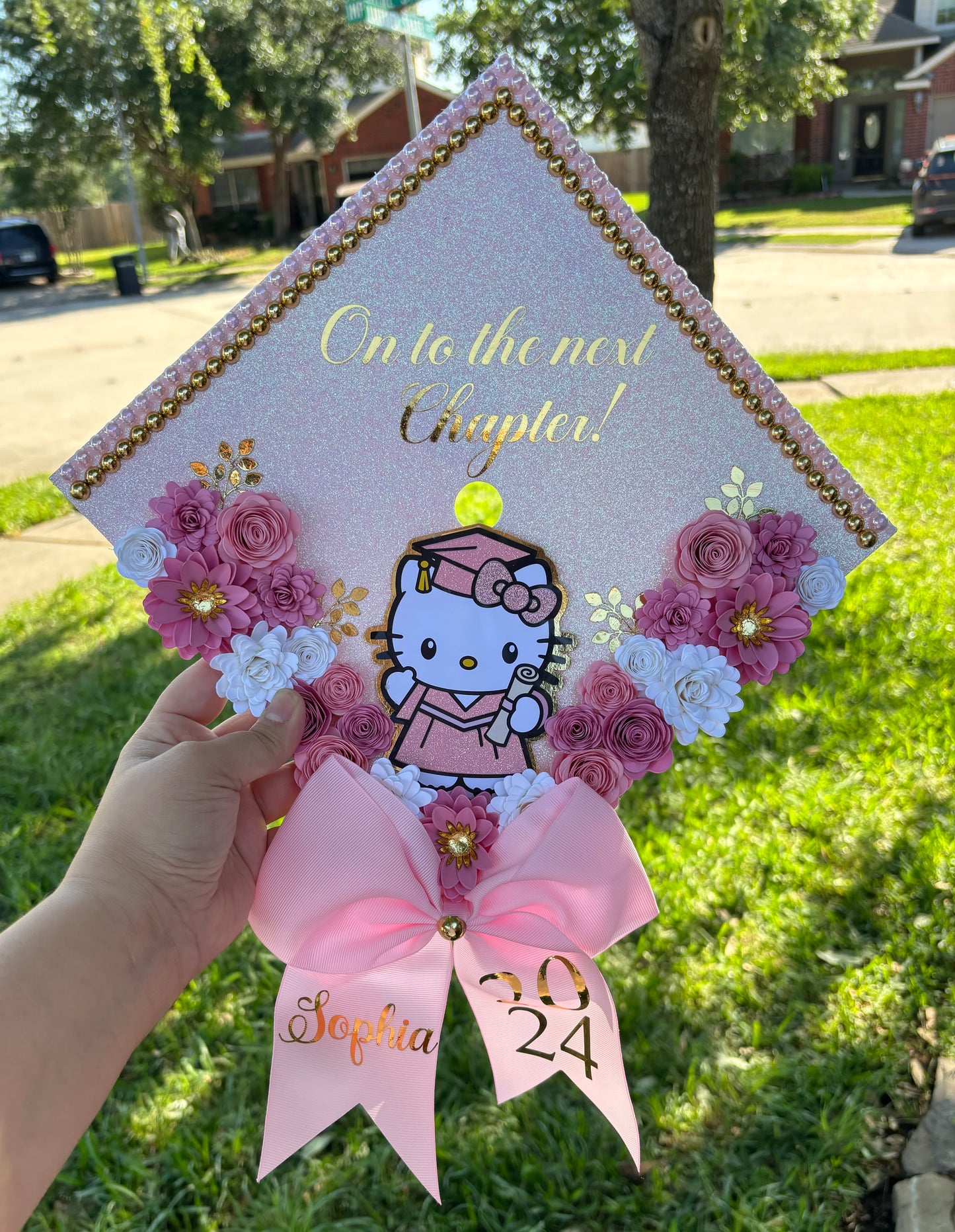 Kitty Grad Cap Topper