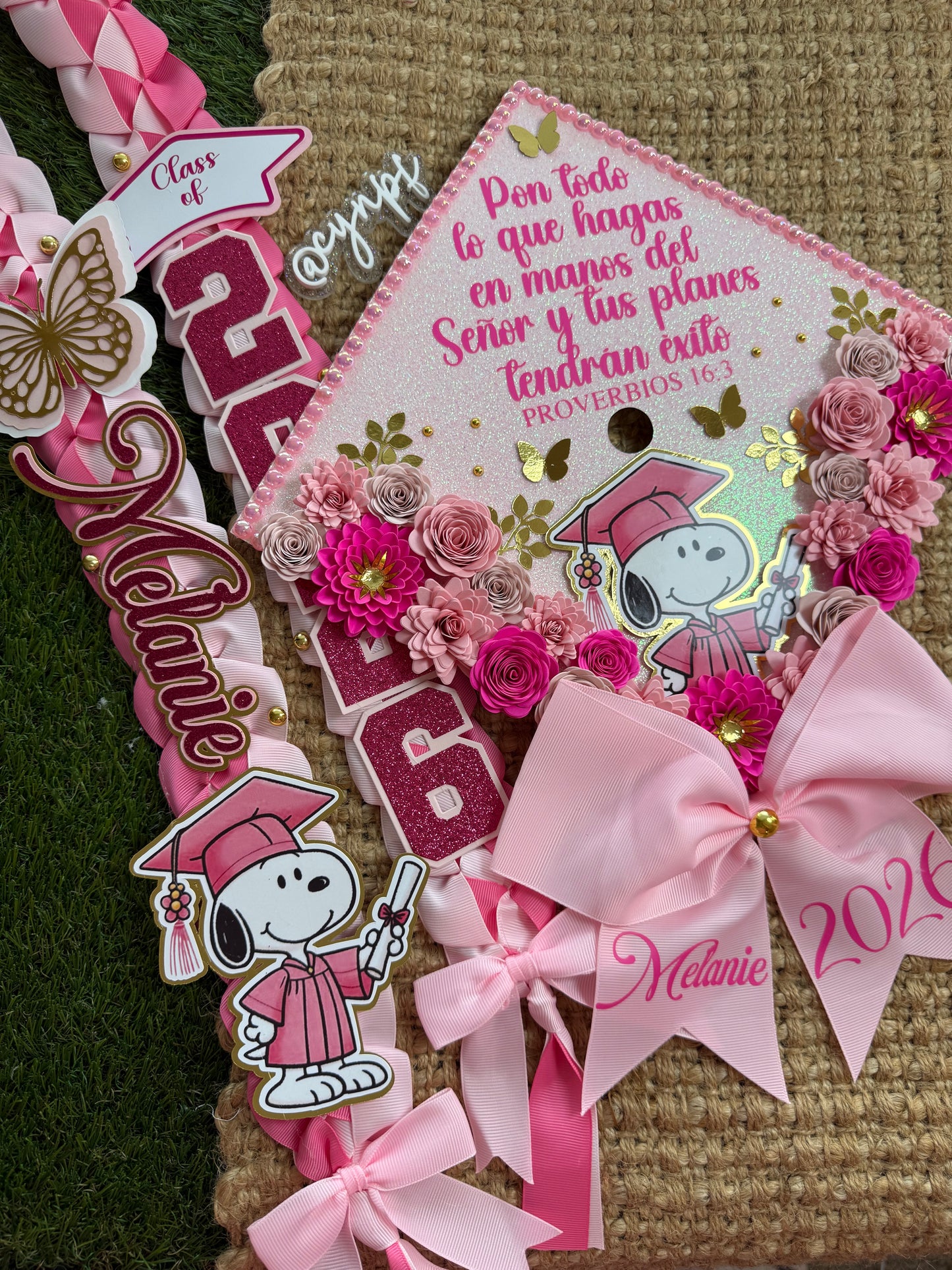 Grad cap topper & Grad Lei Bundle
