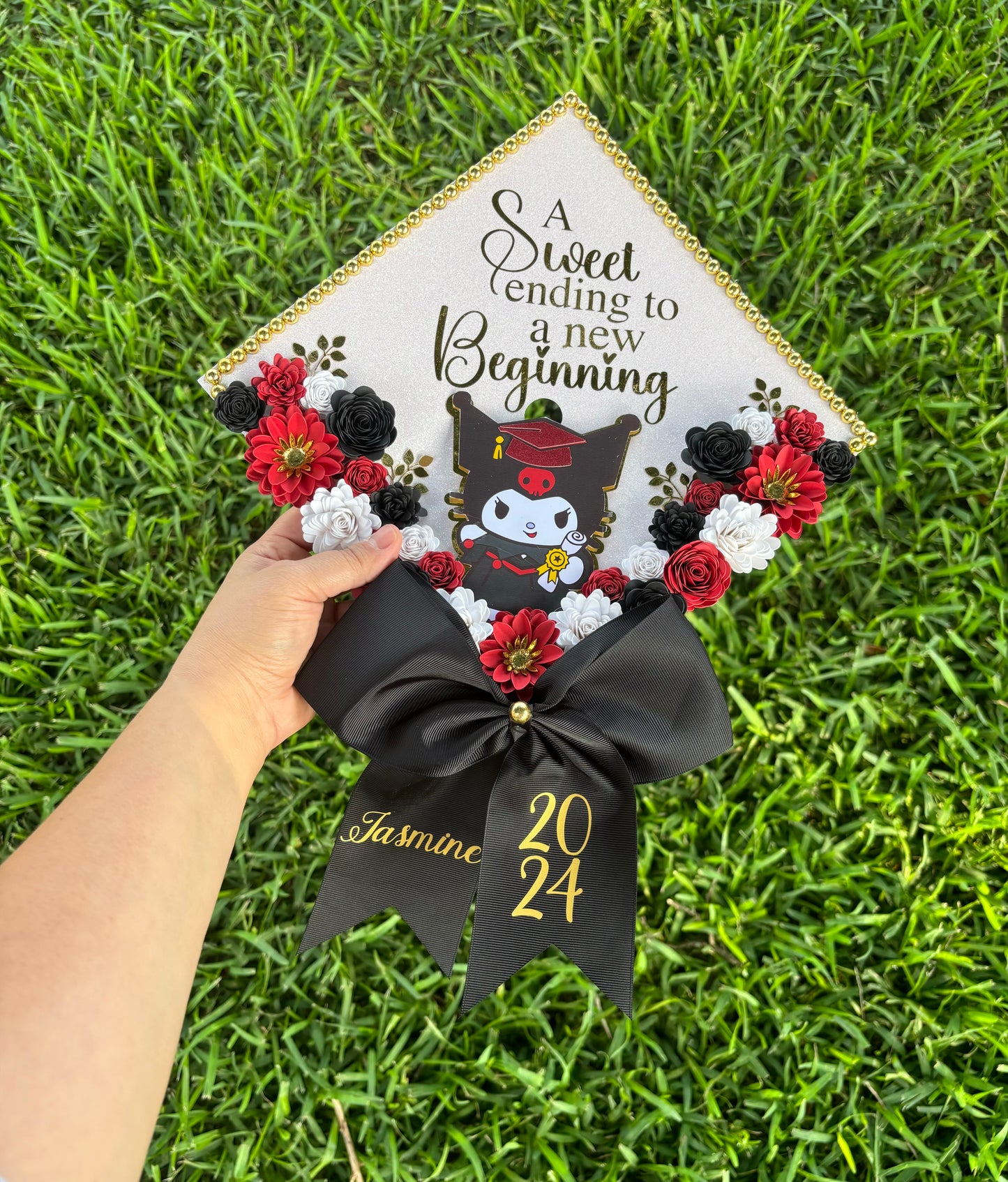 Kitty Grad Cap Topper