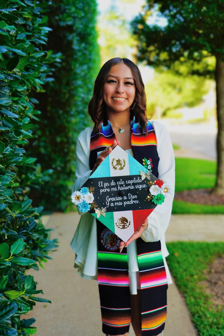 Grad Cap Topper 2 Country flags & Flowers