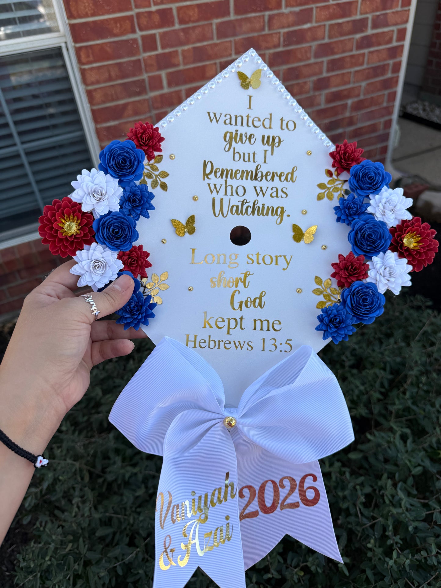Grad Cap Topper Bling & Quote