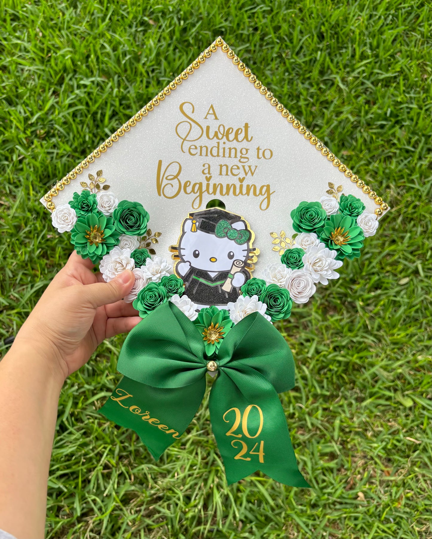 Kitty Grad Cap Topper