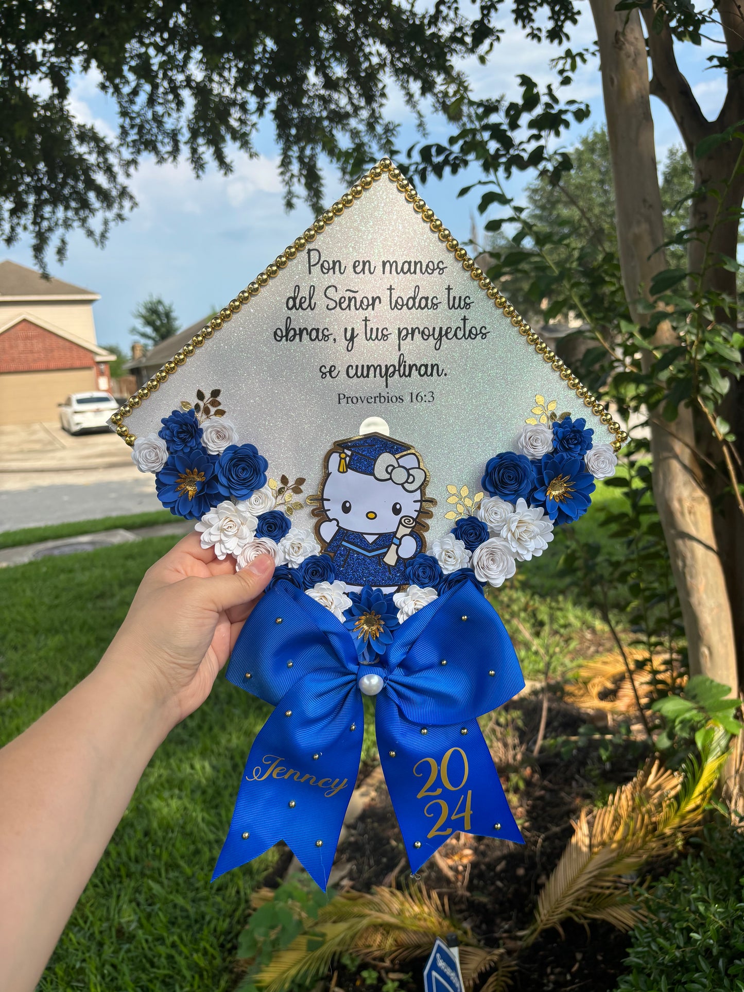 Kitty Grad Cap Topper