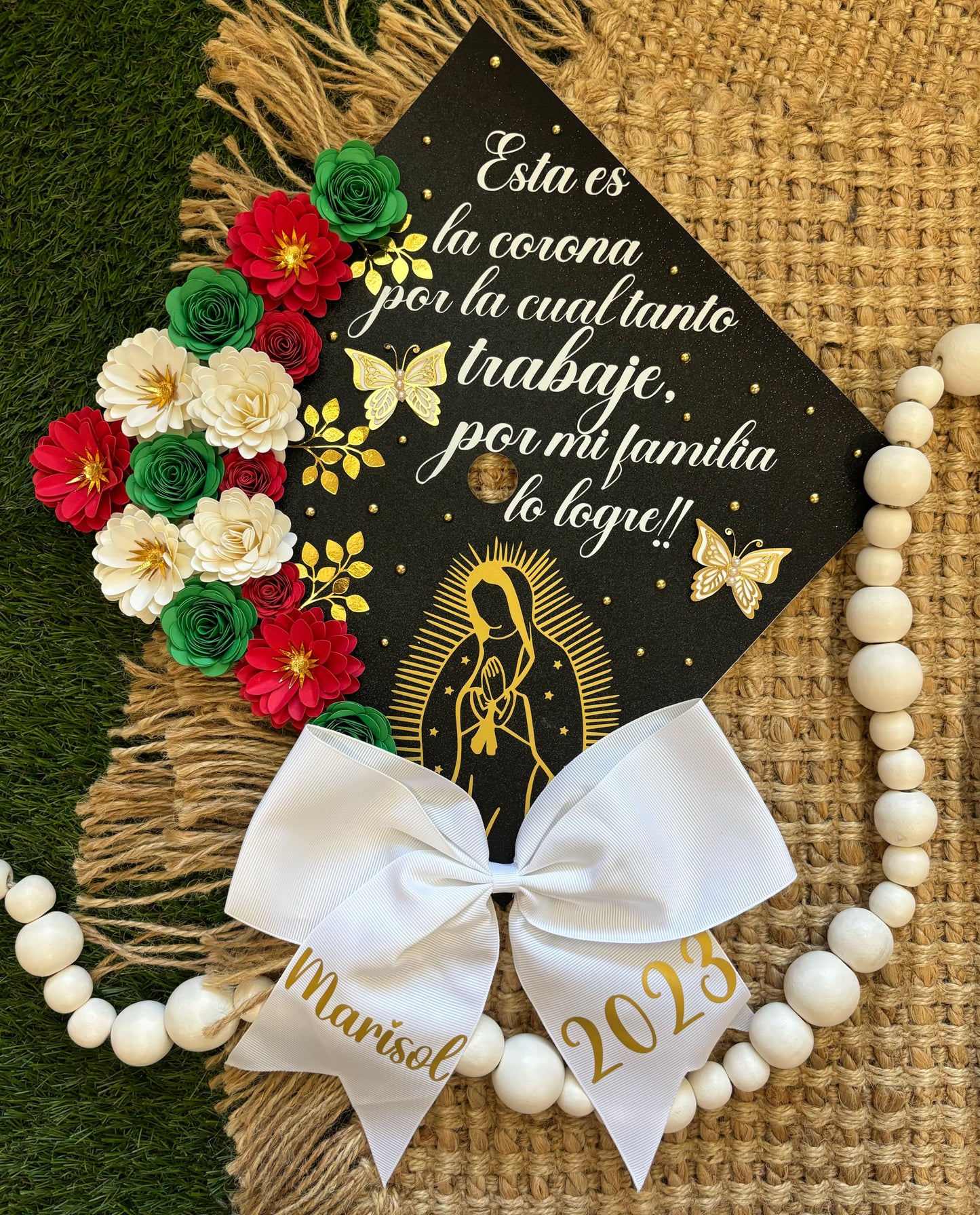 Grad Cap Topper Virgin mary