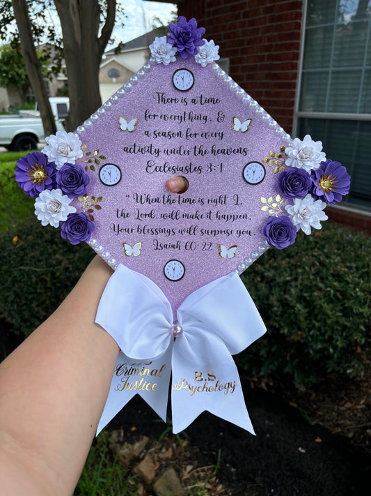 Grad Cap Topper Bling & Quote