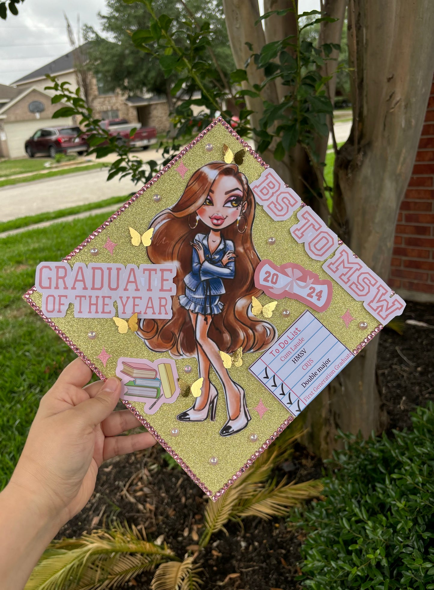 Grad Cap Topper/ no flowers