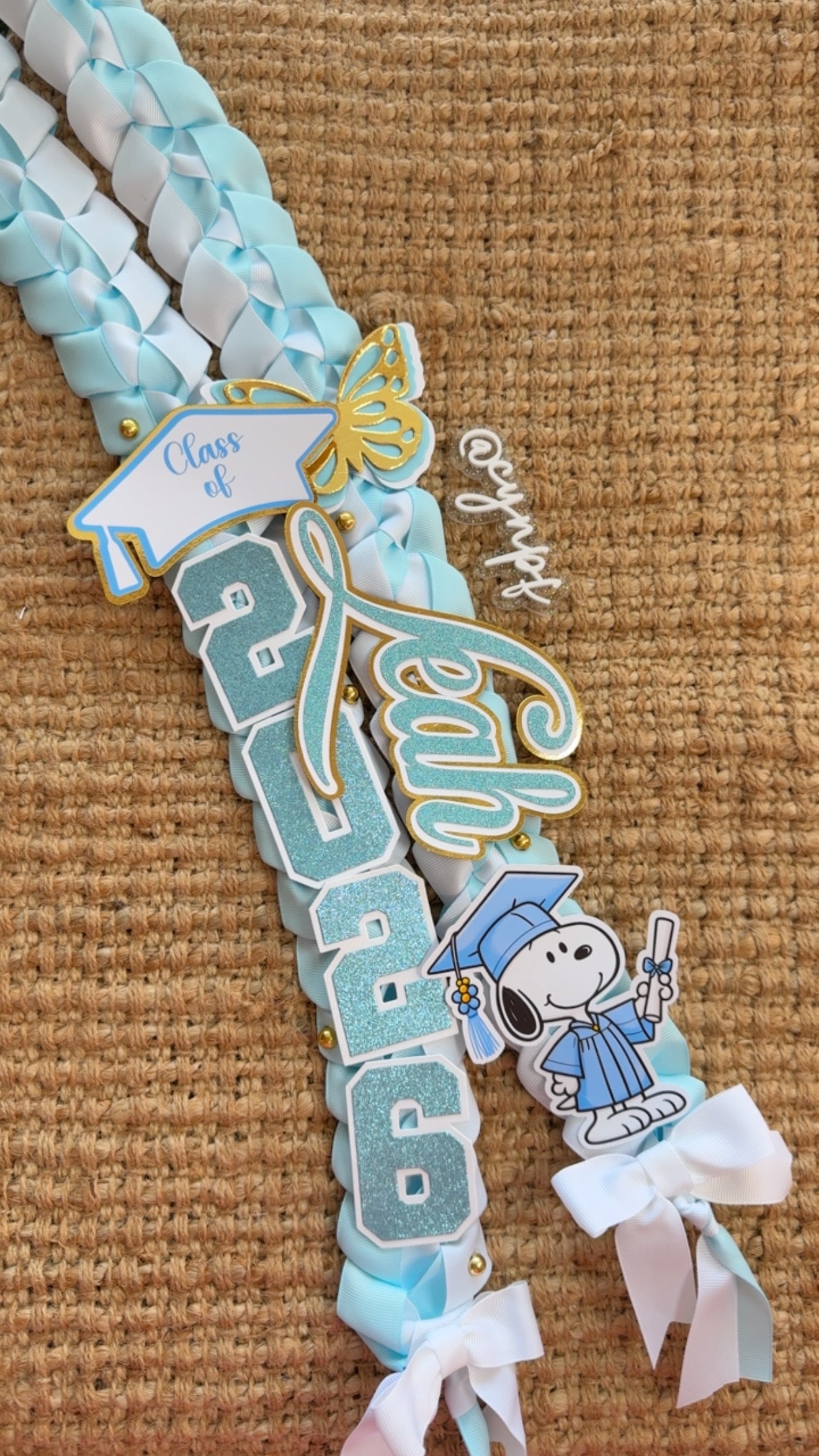 Custom Graduation Lei (CURSIVE NAME)