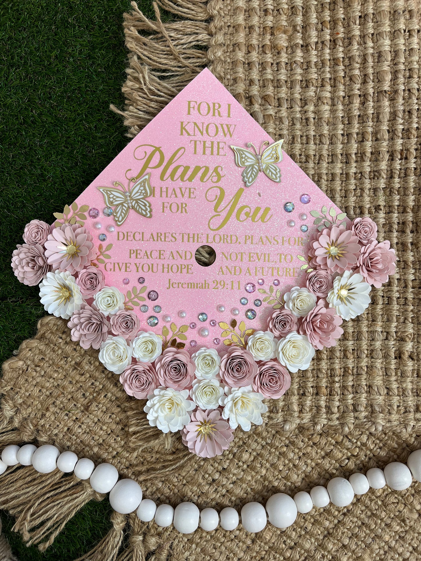 Grad Cap Topper Bottom Flowers