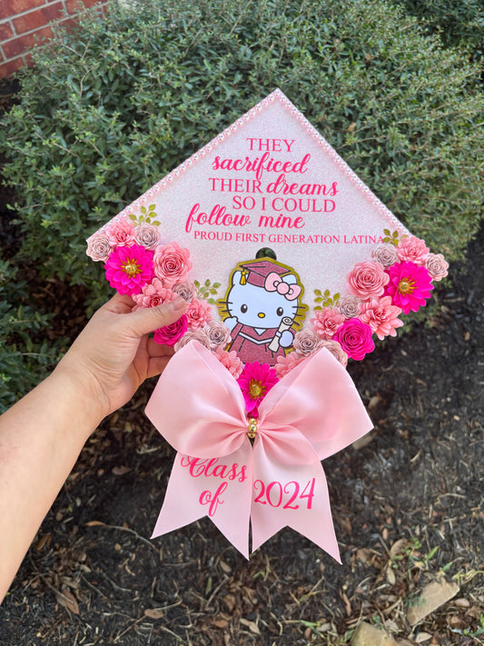 Kitty Grad Cap Topper