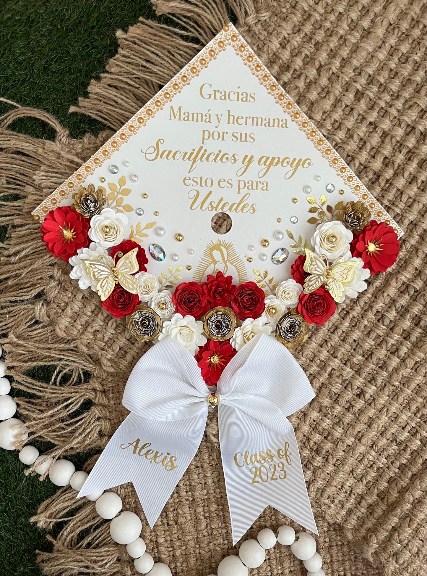 Grad Cap Topper Virgin mary