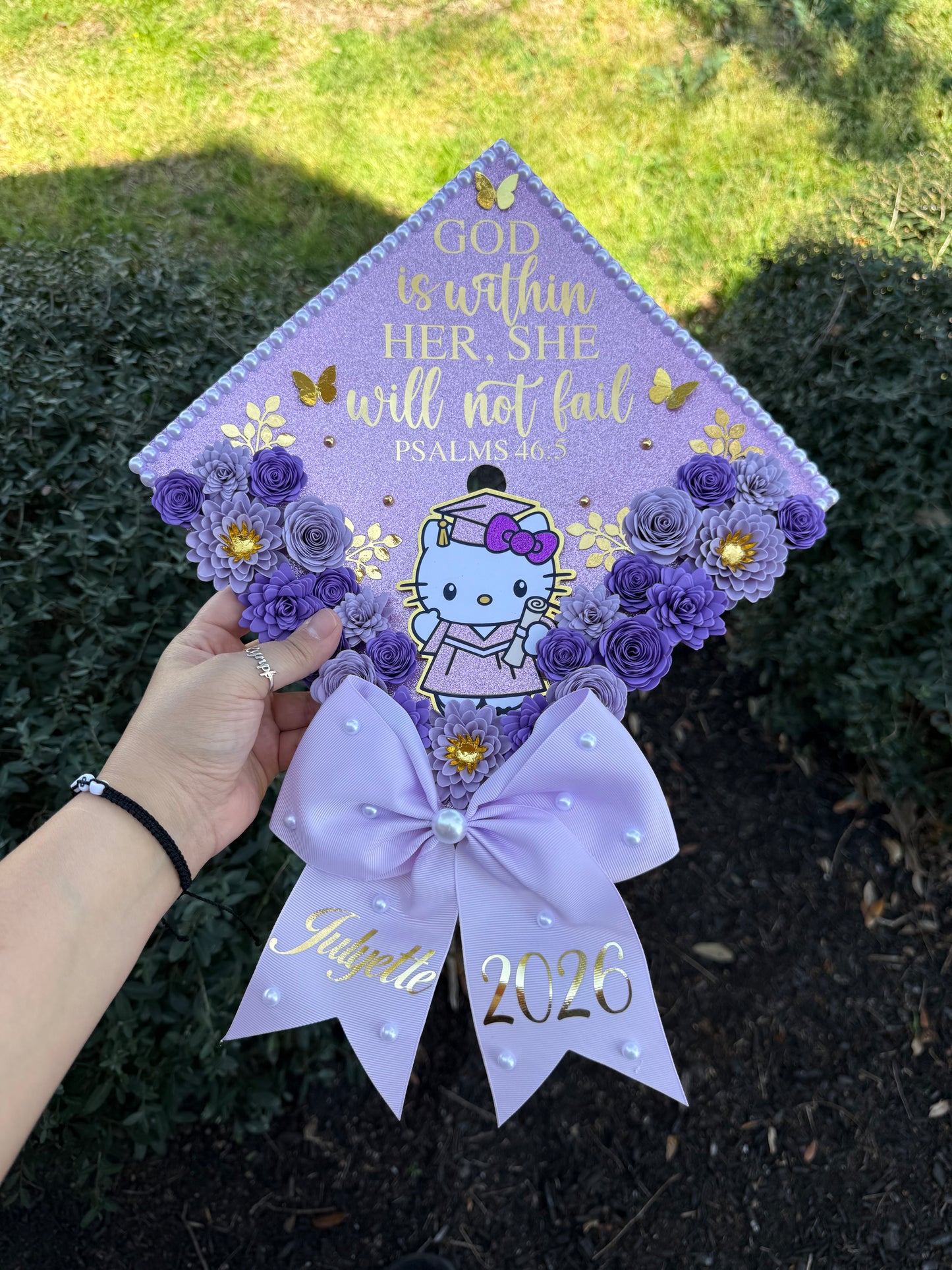 Kitty Grad Cap Topper