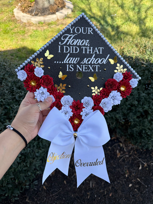 Grad Cap Topper Bottom Flowers