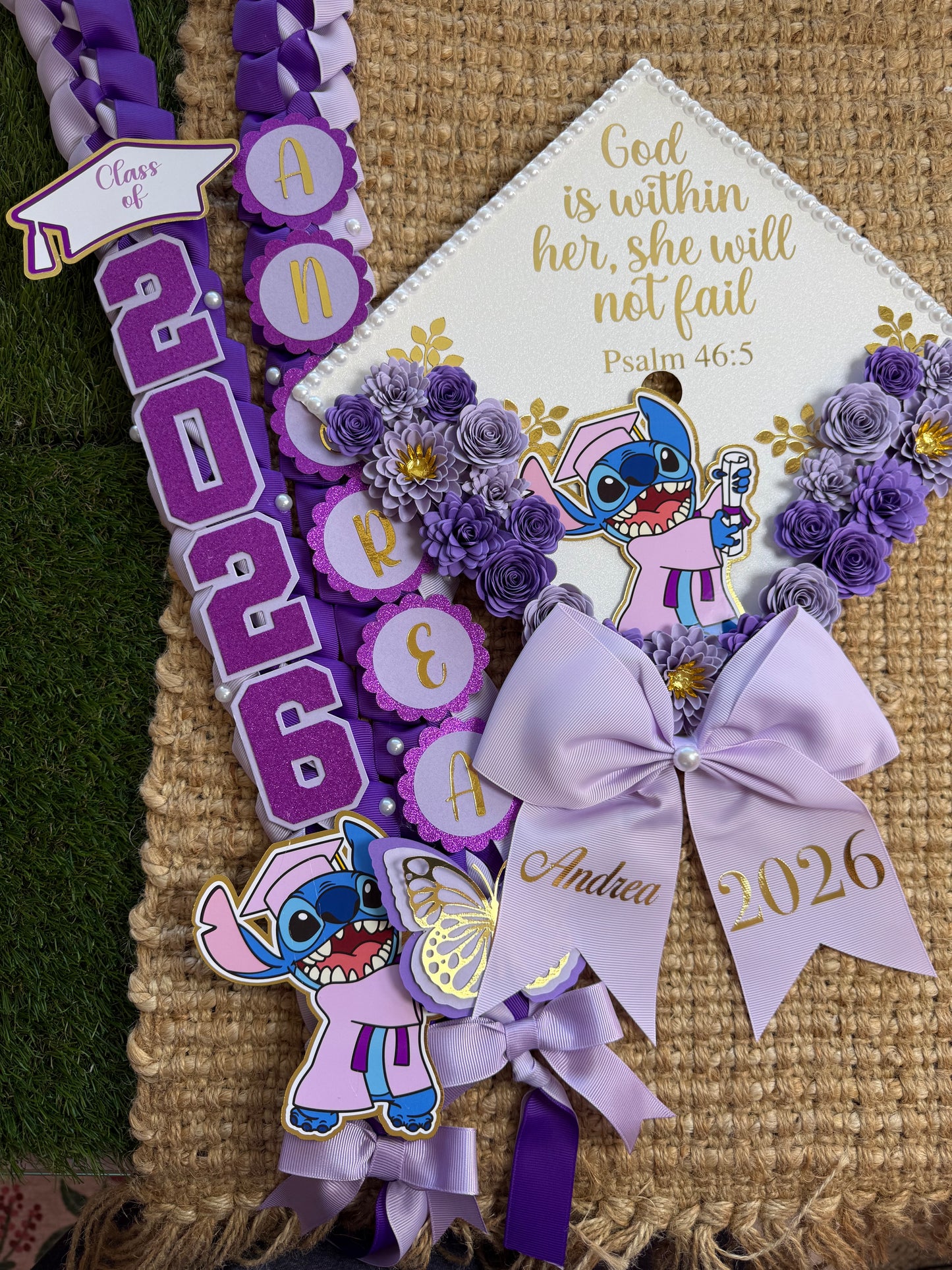 Grad cap topper & Grad Lei Bundle