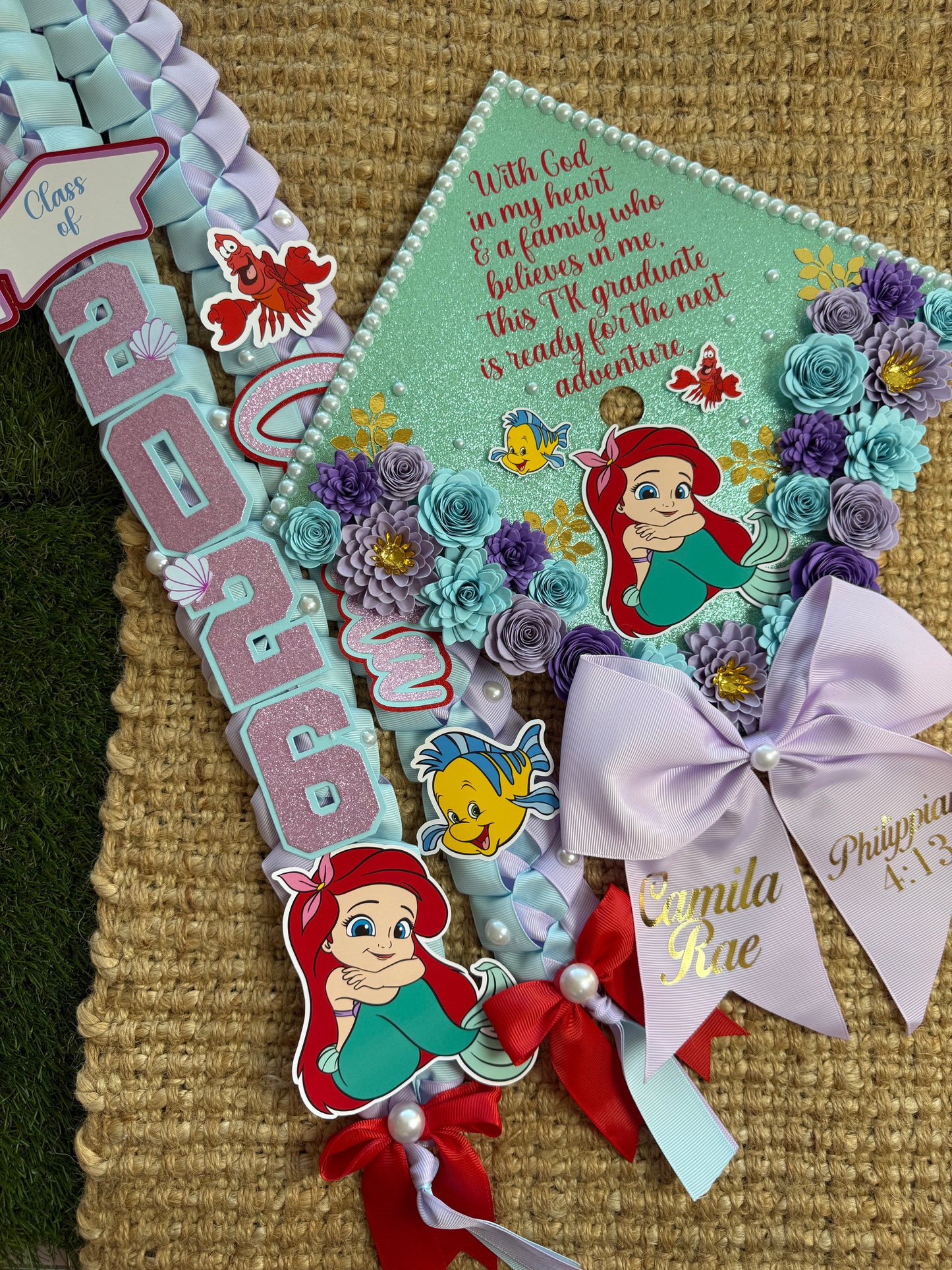 Grad cap topper & Grad Lei Bundle