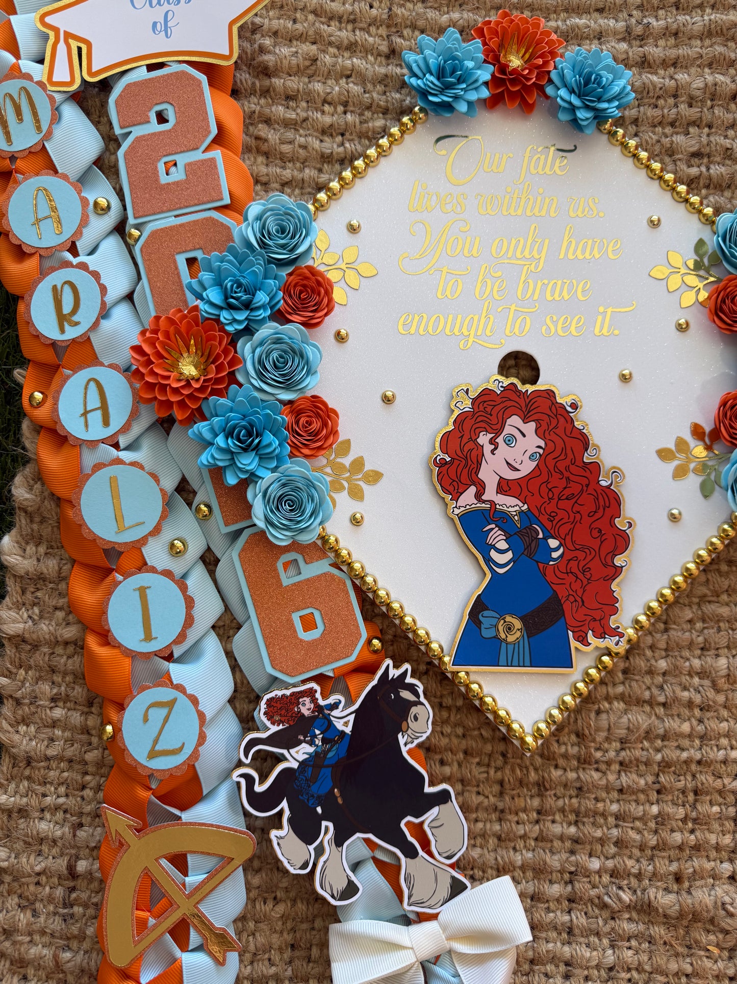 Grad cap topper & Grad Lei Bundle
