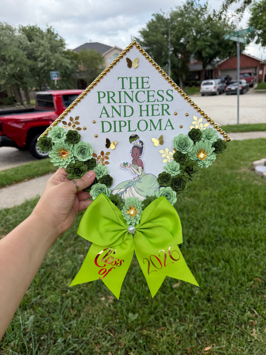 Green Princess Grad Cap