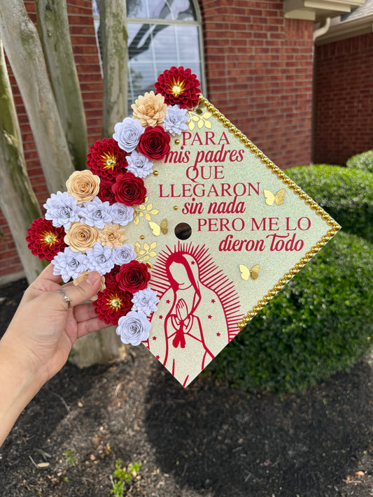 Grad Cap Topper Virgin mary