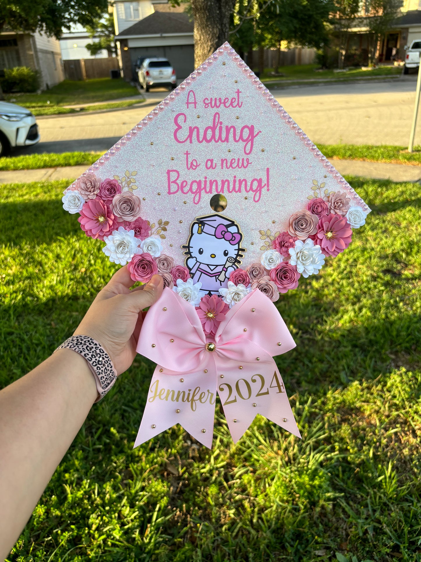 Kitty Grad Cap Topper