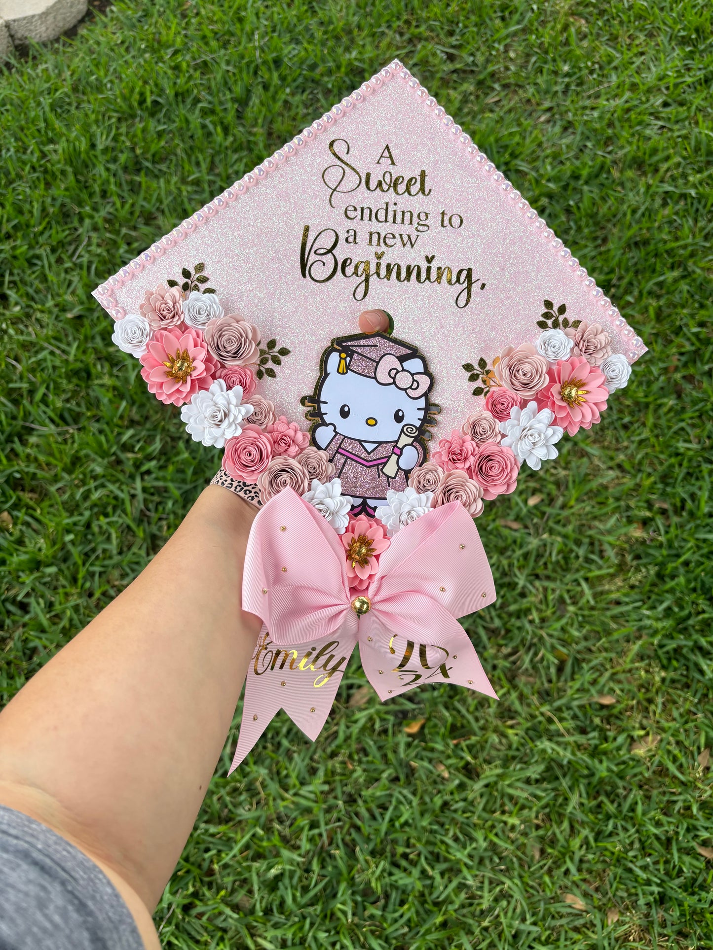 Kitty Grad Cap Topper