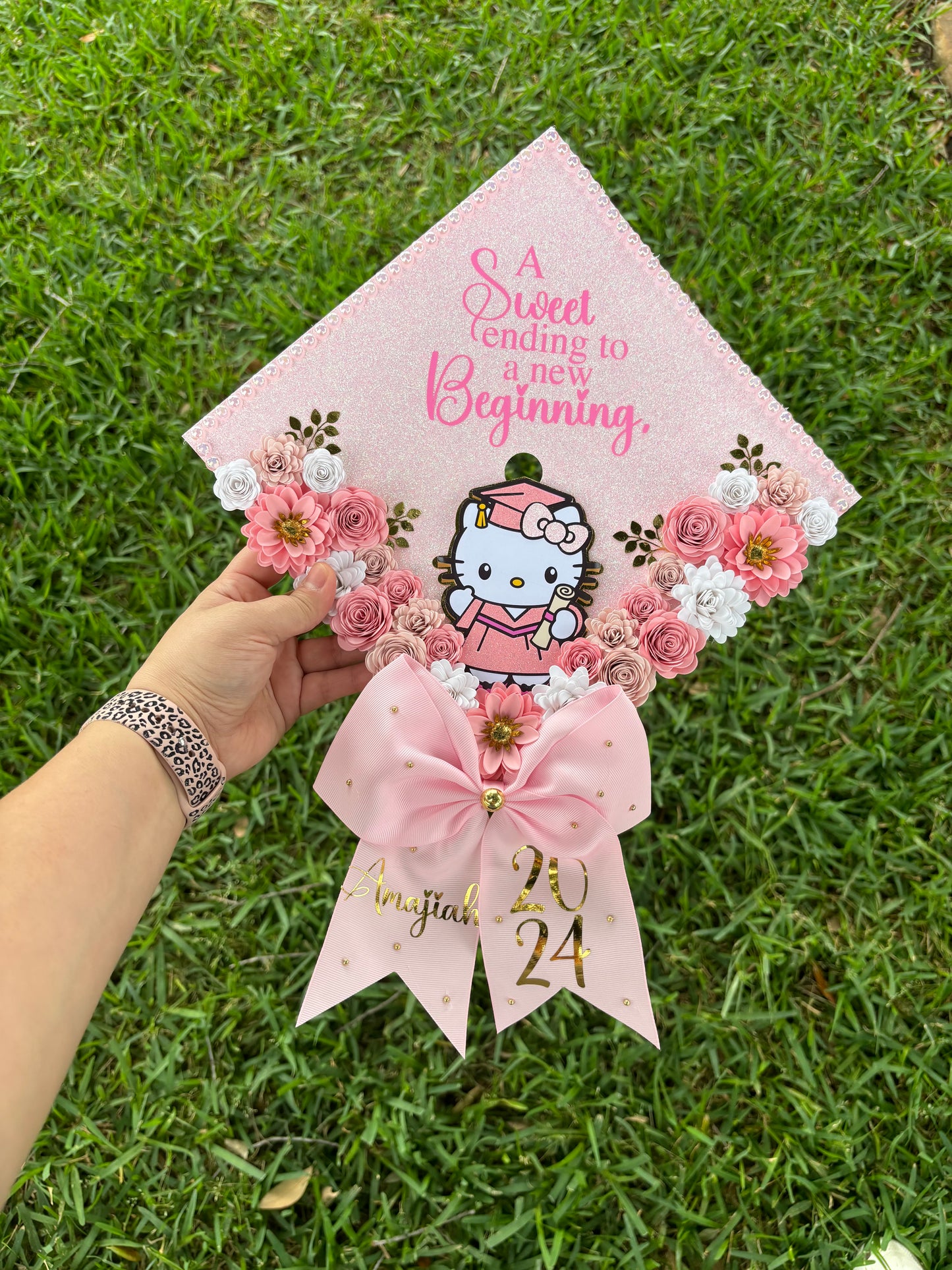 Kitty Grad Cap Topper