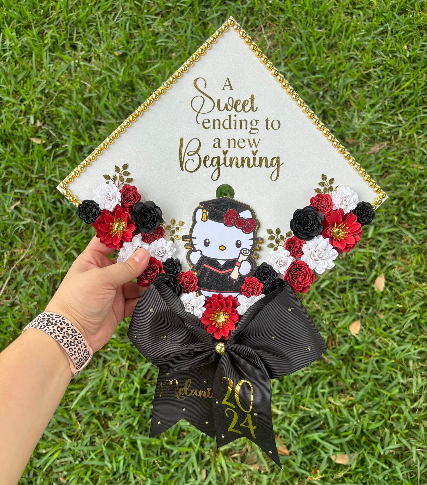 Kitty Grad Cap Topper