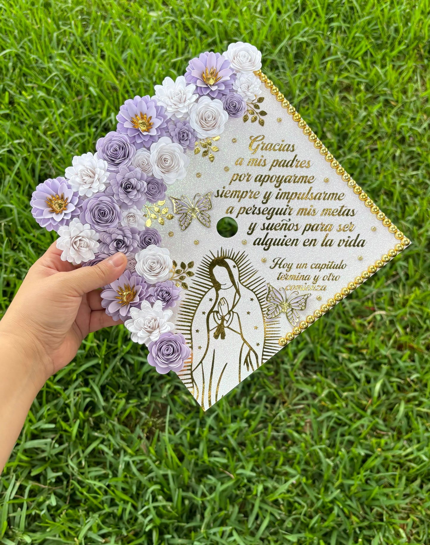 Grad Cap Topper Virgin mary