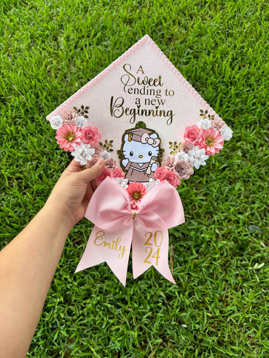 Kitty Grad Cap Topper