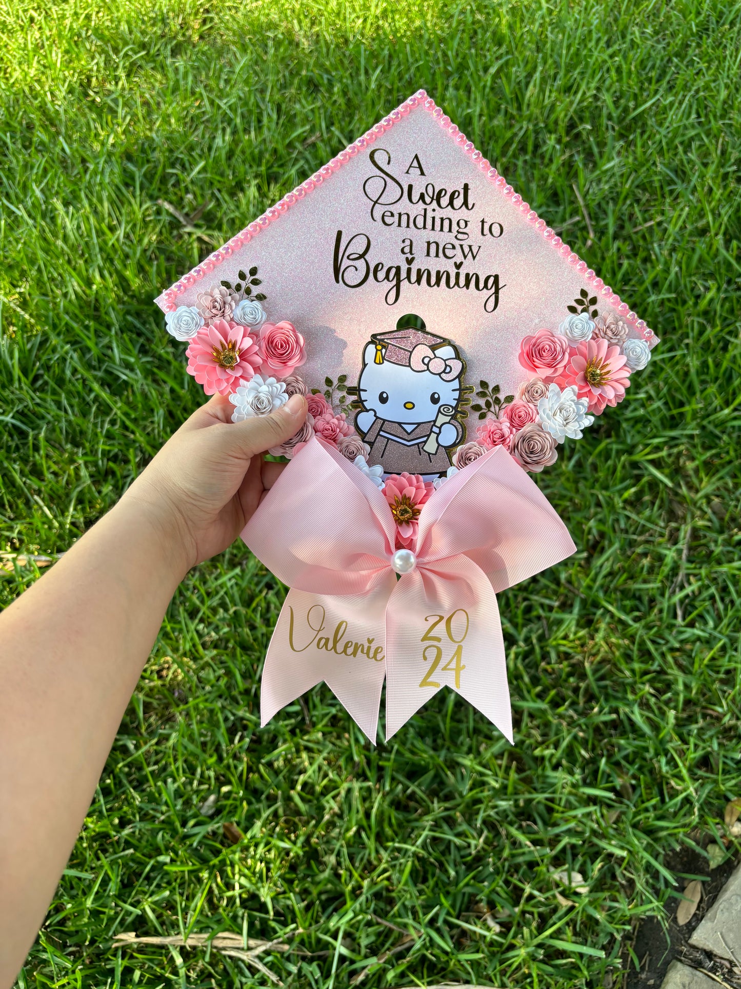 Kitty Grad Cap Topper