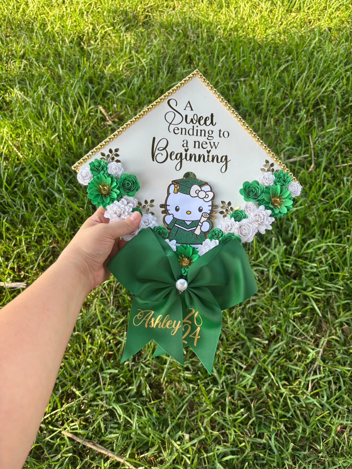 Kitty Grad Cap Topper