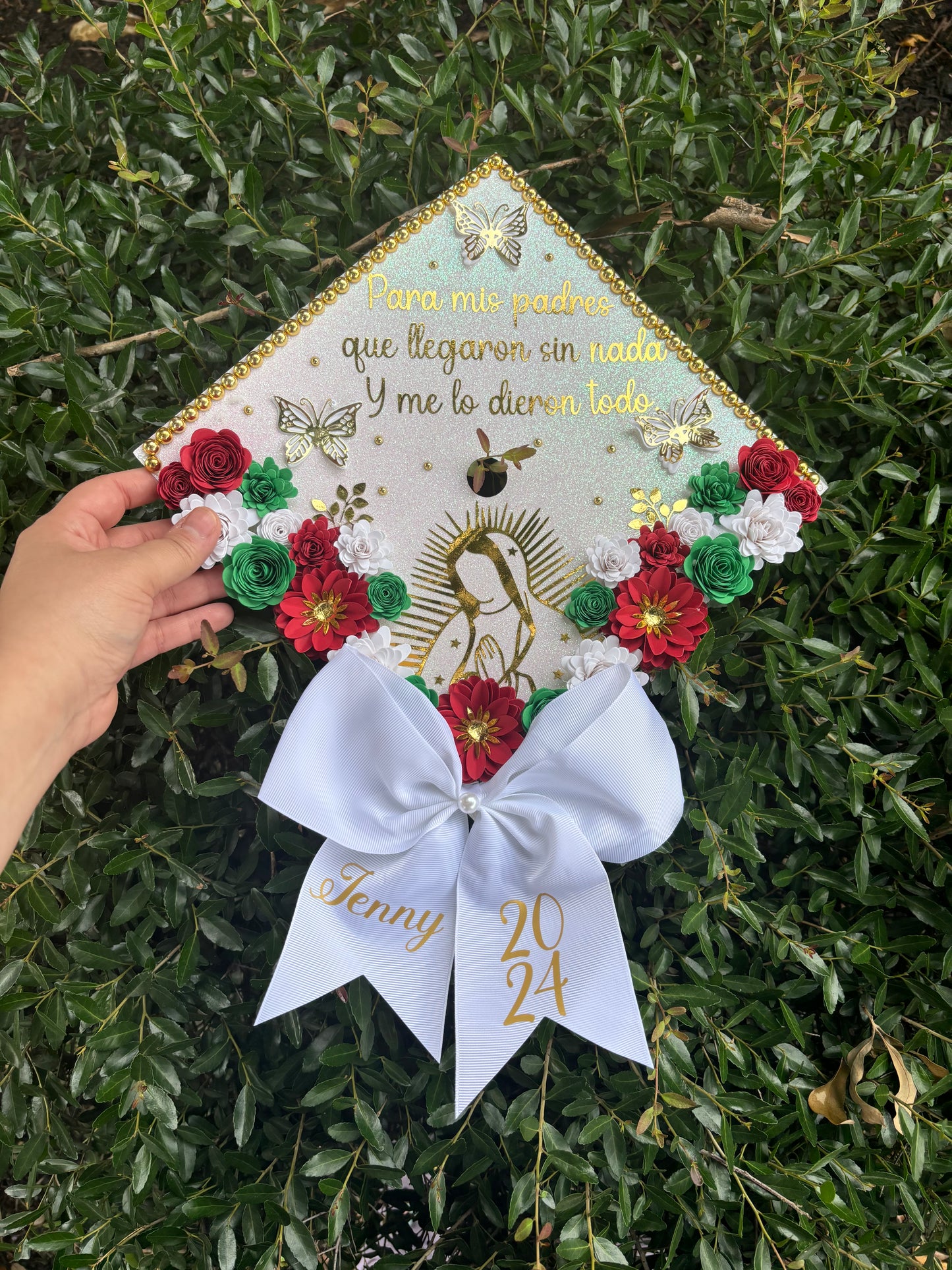 Grad Cap Topper Virgin mary