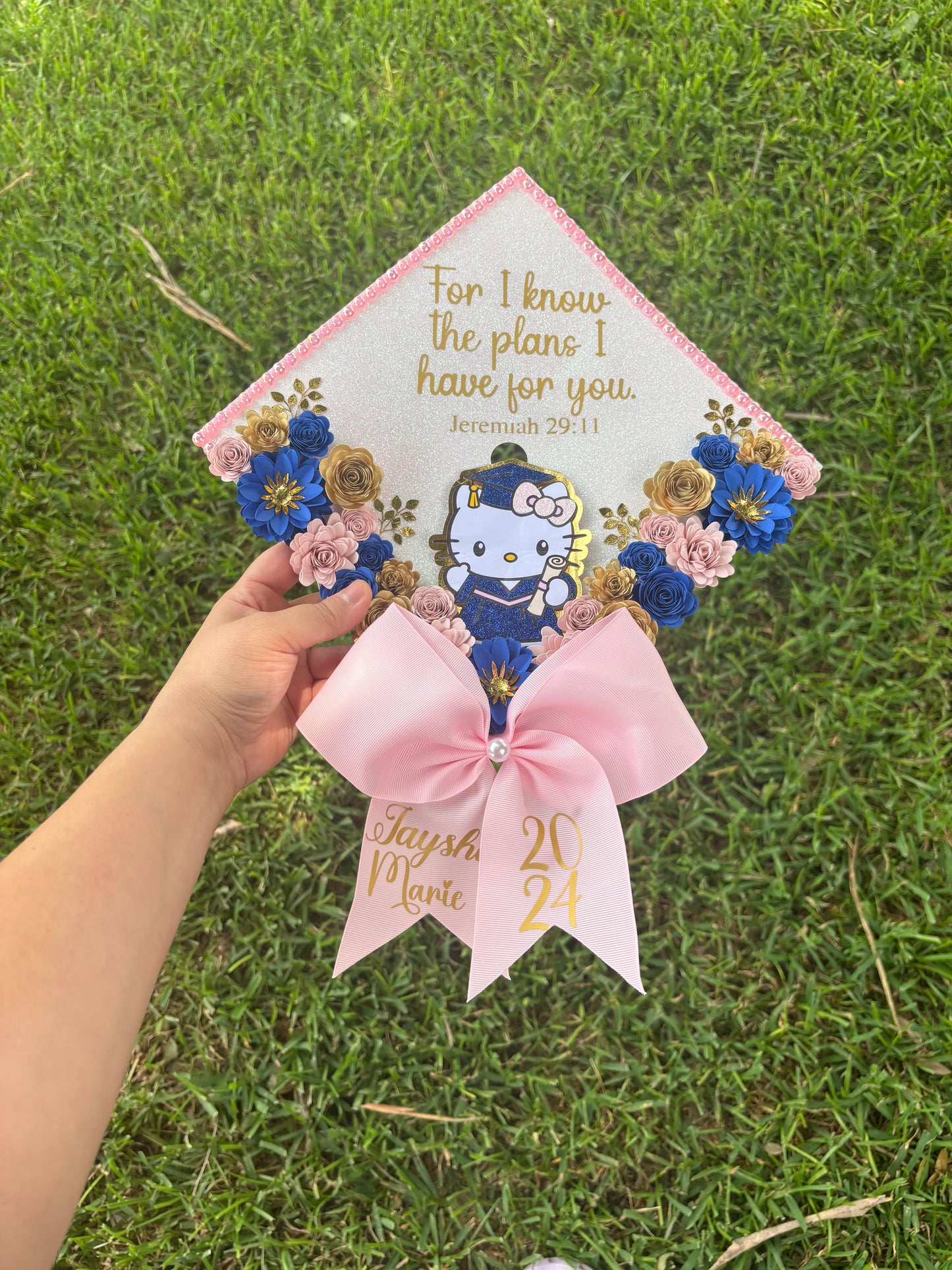 Kitty Grad Cap Topper