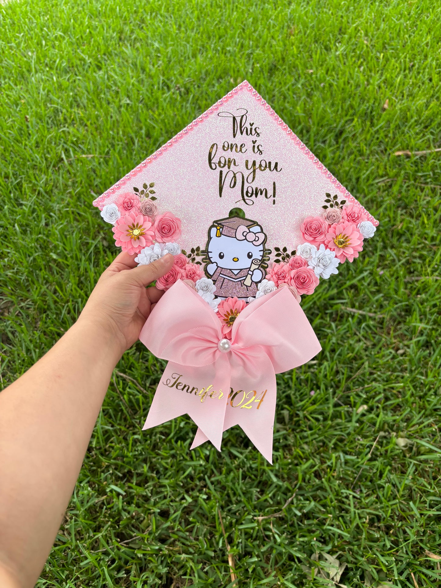 Kitty Grad Cap Topper